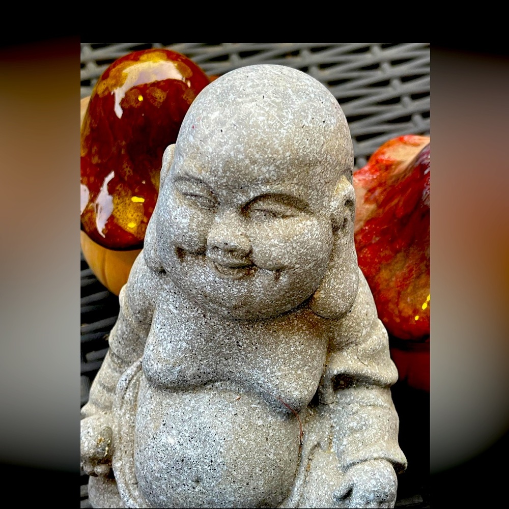 Chinese Buddhism Concrete Big Belly Smiling Buddha Statue for Home or Garden✨